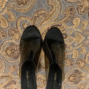 Fashion Nova Glossy Black Mules